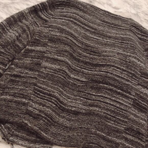 Ann Taylor LOFT Small Striped Zippered Marled Moto Gray Brown Jacket - Picture 9 of 9